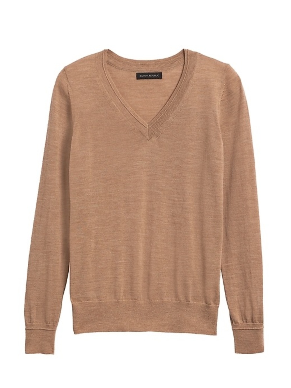 NWT Banana Republic Women’s Merino Wool V-Neck Sweater Tan Size Small